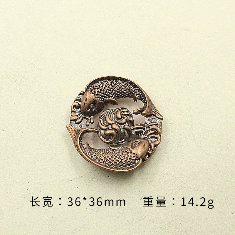 双魚赤銅金