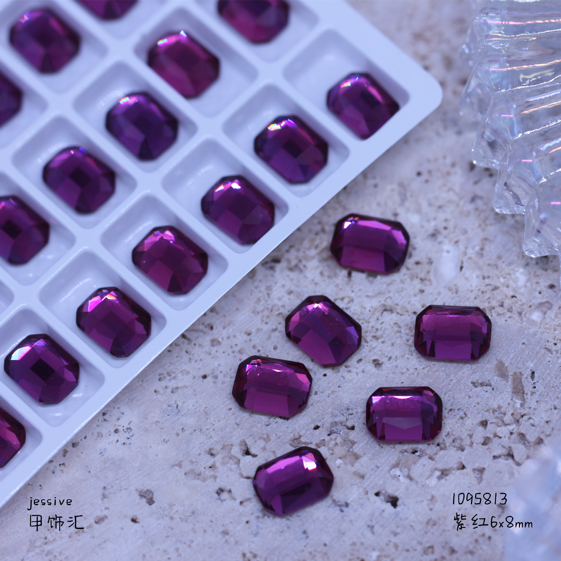 1095813紫紅6x8mm (k9)