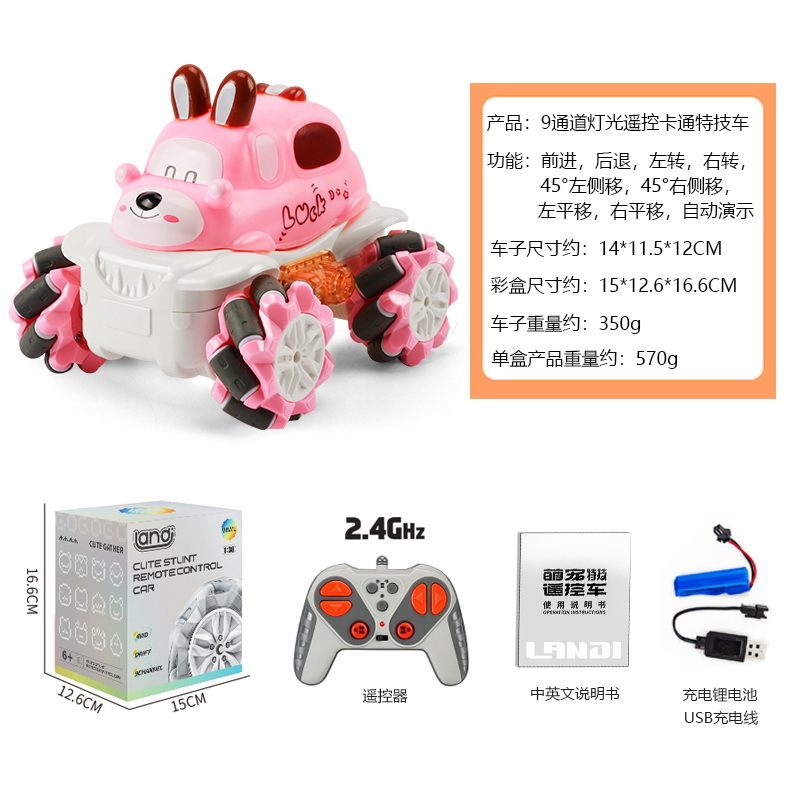 888-8dピンクのウサギ-リモコンカーa