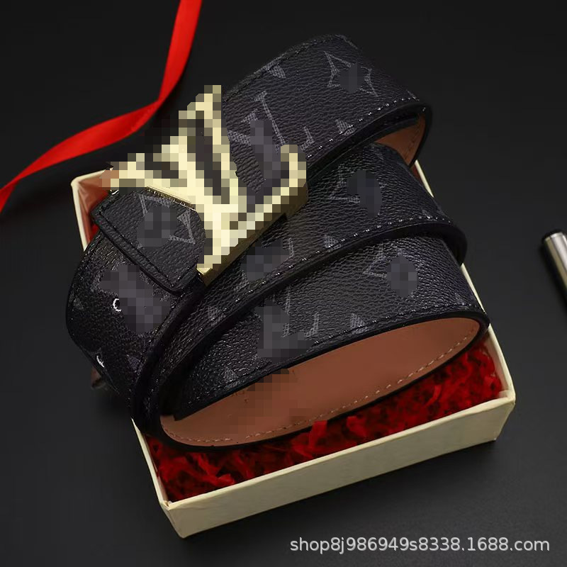 ブラックフラワーゴールドバックル