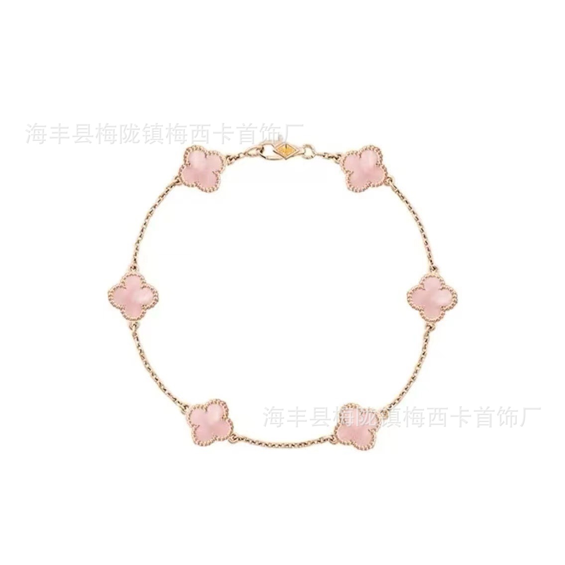 バラの金粉の6花のブレスレット