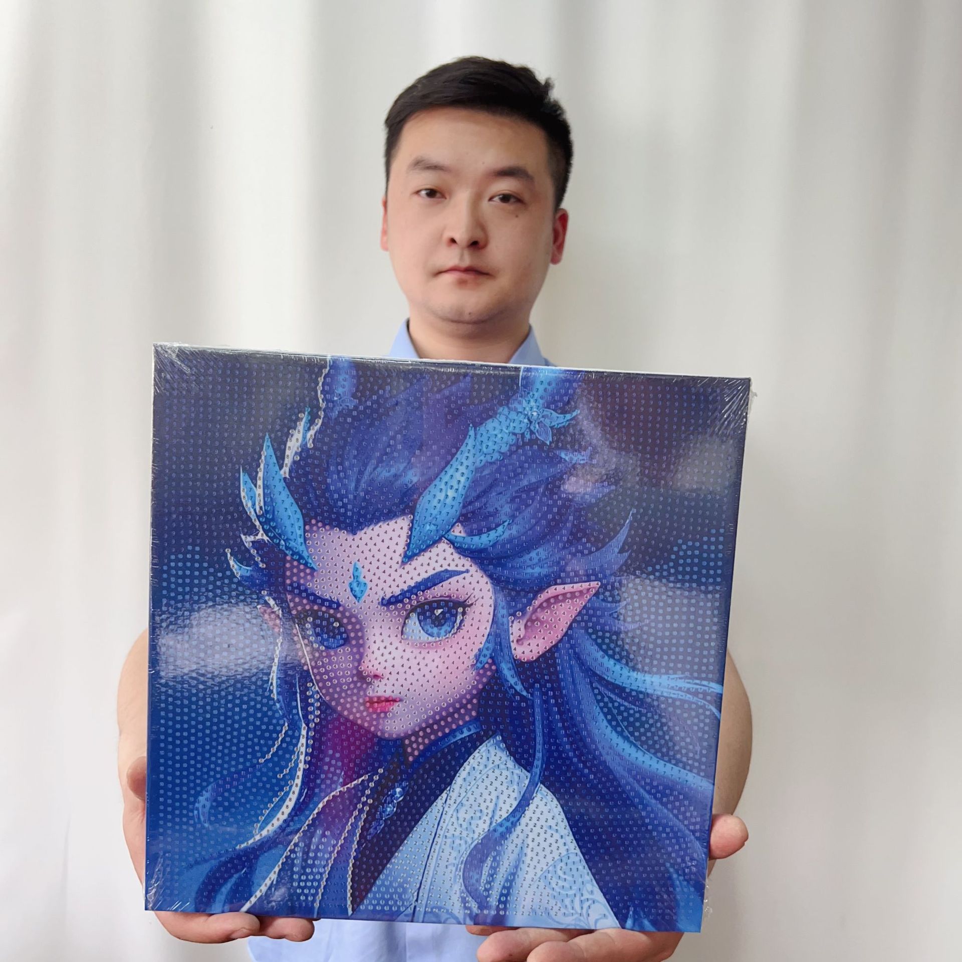 Nezha テーマのダイヤモンド ステッカー 30*30cm (複数のスタイルがランダムに送信されます)...