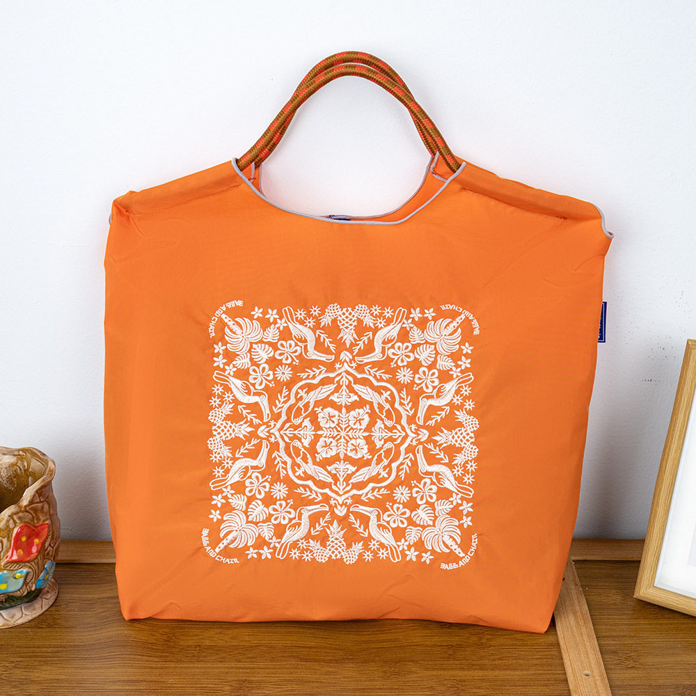 オレンジ・ハワイアンスクエアスカーフ(肩紐除く)