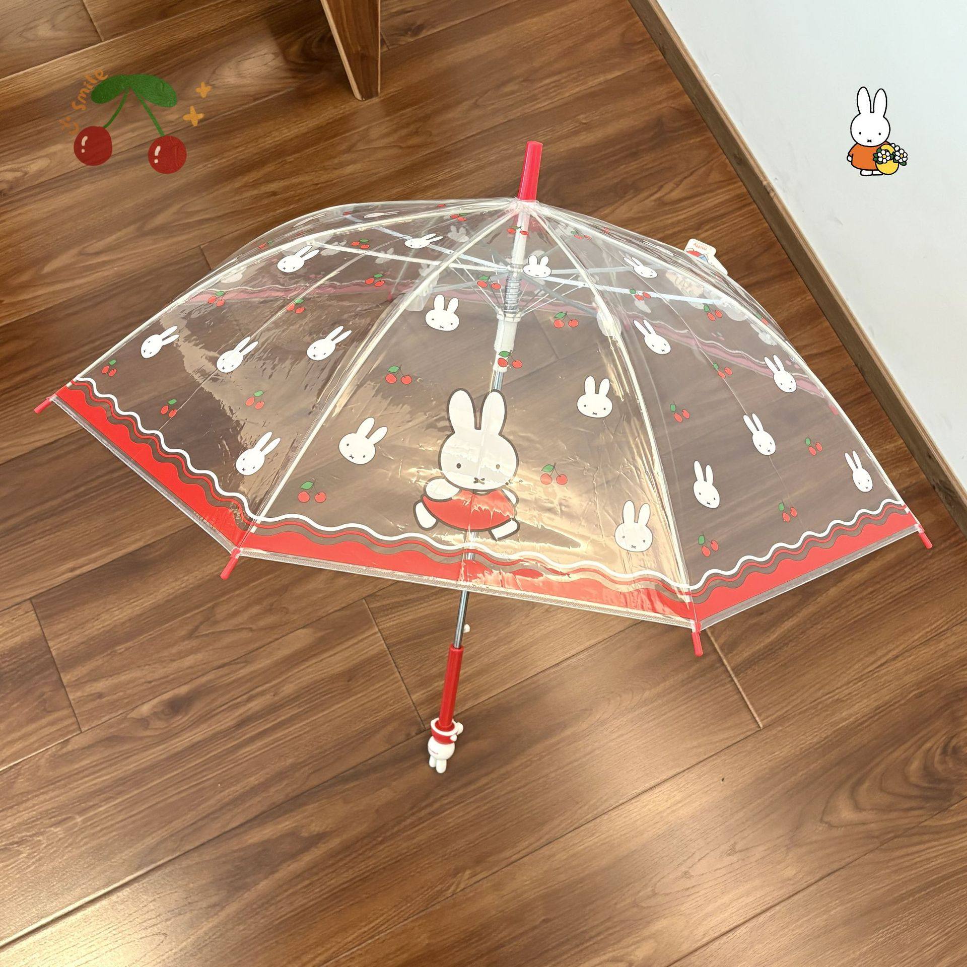 赤うさぎ頭-ミッフィー長柄傘