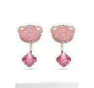 ピンクのクマのイヤリング