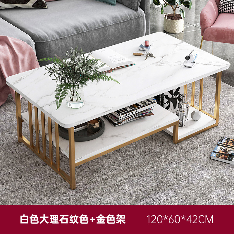 【熱売金】白大理石紋色 + 金架120*60*42cm
