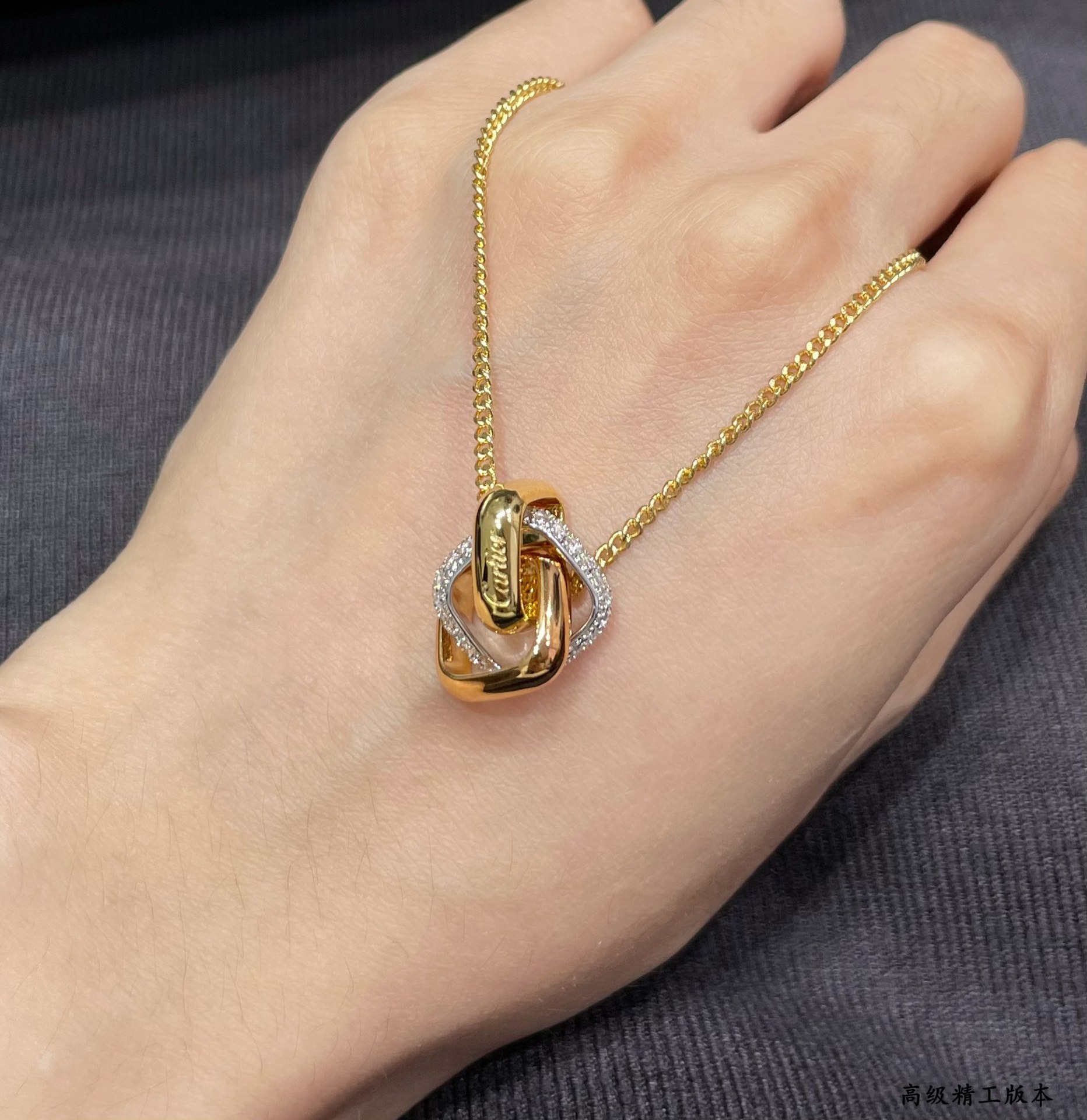 スリーリング ダイヤモンド ネックレス