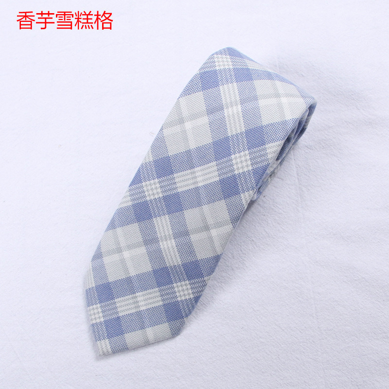 タロイモアイスクリームチェックネクタイ(D)