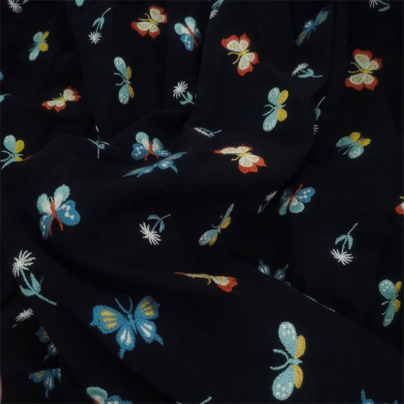 E20504 ブラック(幅125cm 綿70% 麻30%)