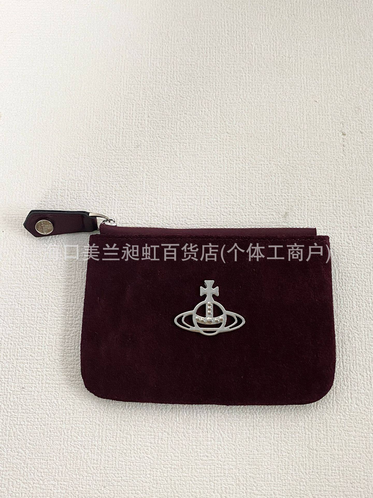 バーガンディ ベルベット 小銭入れ