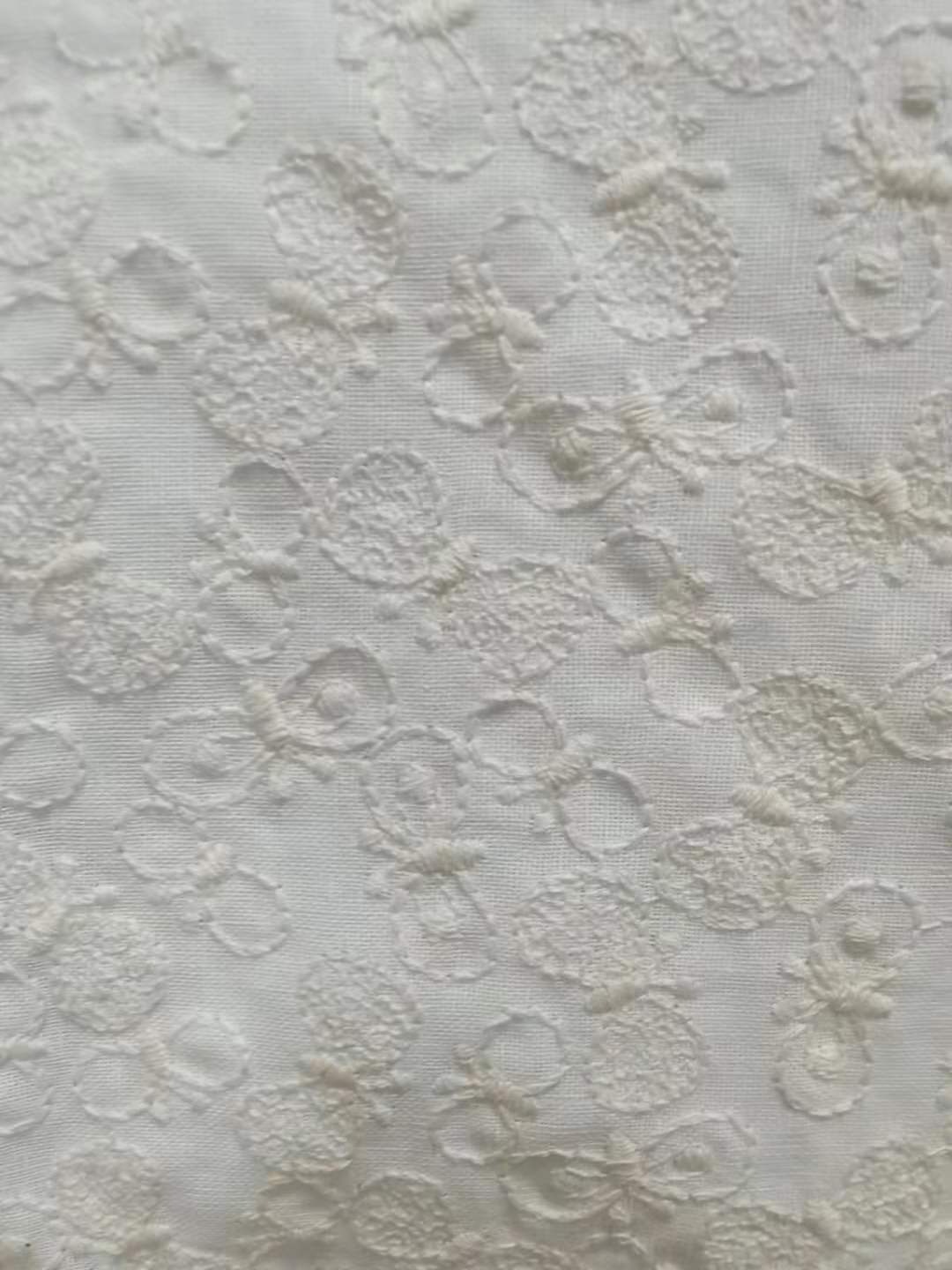 E20300 ホワイト(幅120cm、綿90%、麻10%)