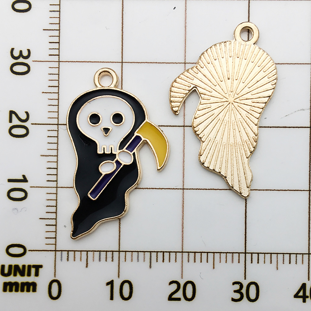 ブラックオイル滴るハロウィン鎌ゴースト 1個-1.6g-16*28mm-15131