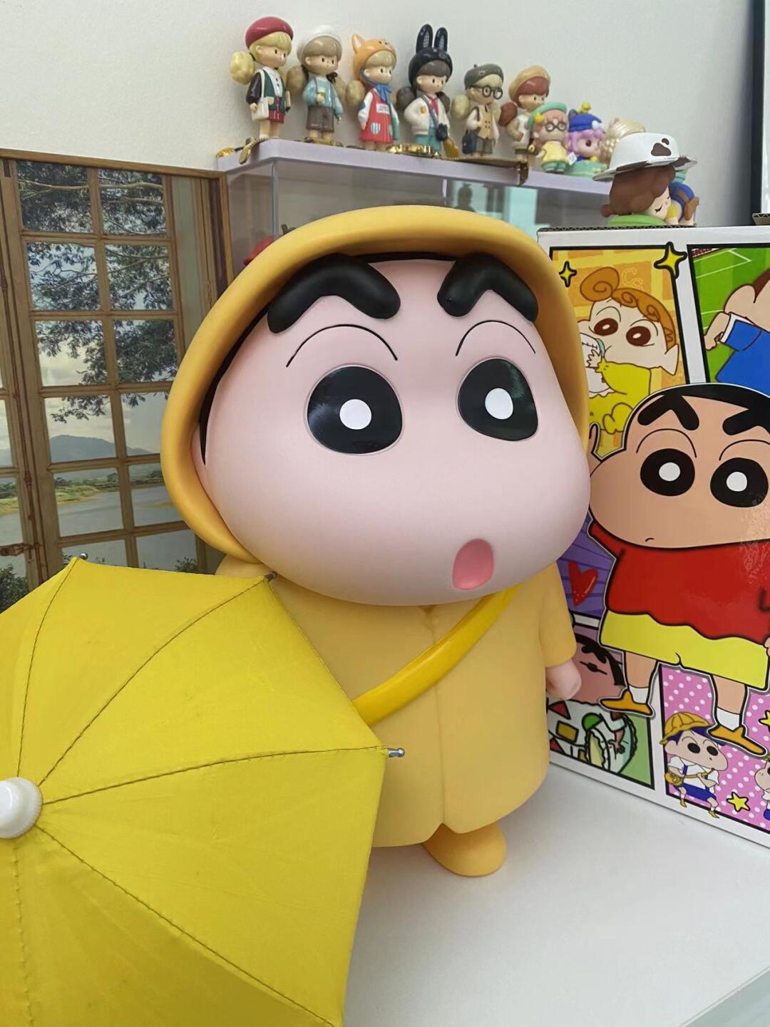 黄色のレインコートしんちゃん 40cm(傘付き)