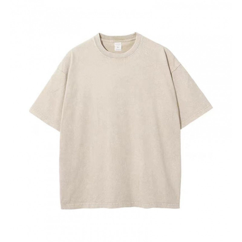 230g アプリコット T シャツ (ウォッシュ加工、ダメージ加工)