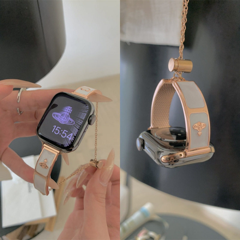 サターン ブレスレット - ローズゴールド ホワイト