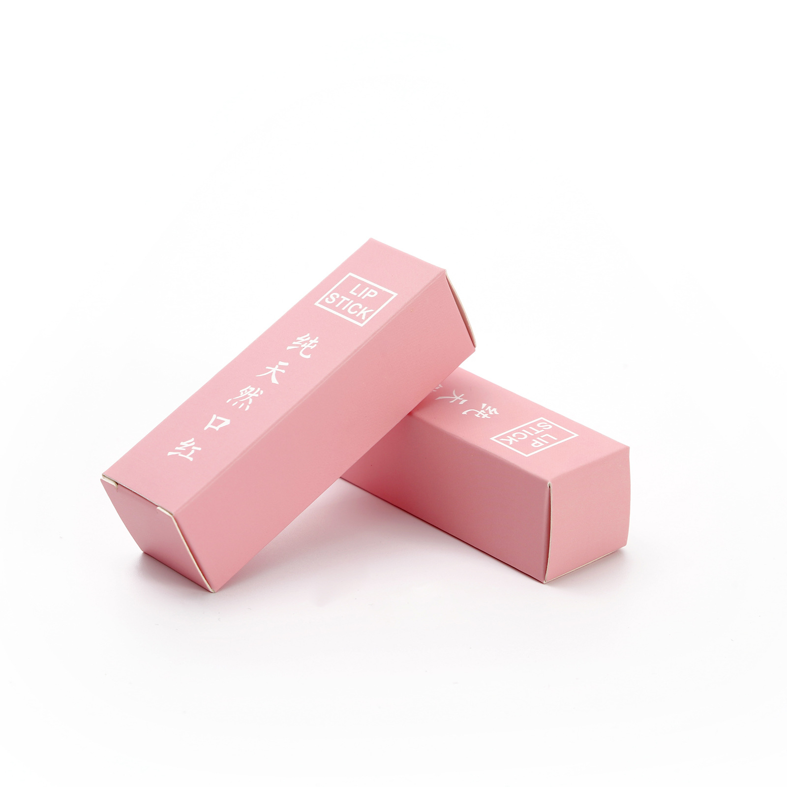 ピンクのナチュラルリップスティックボックス* サイズ 25mm*25mm*85mm (50 個入り)
