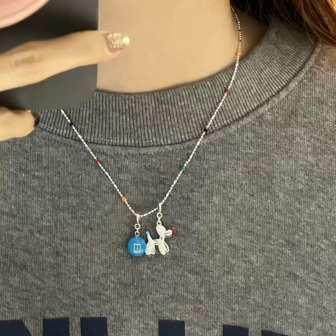 ブルーM&M'S®︎犬のネックレス
