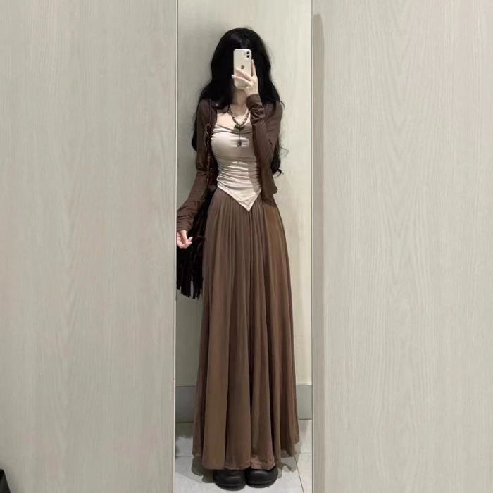 カーディガン+サスペンダー+キュロット【3点セット】