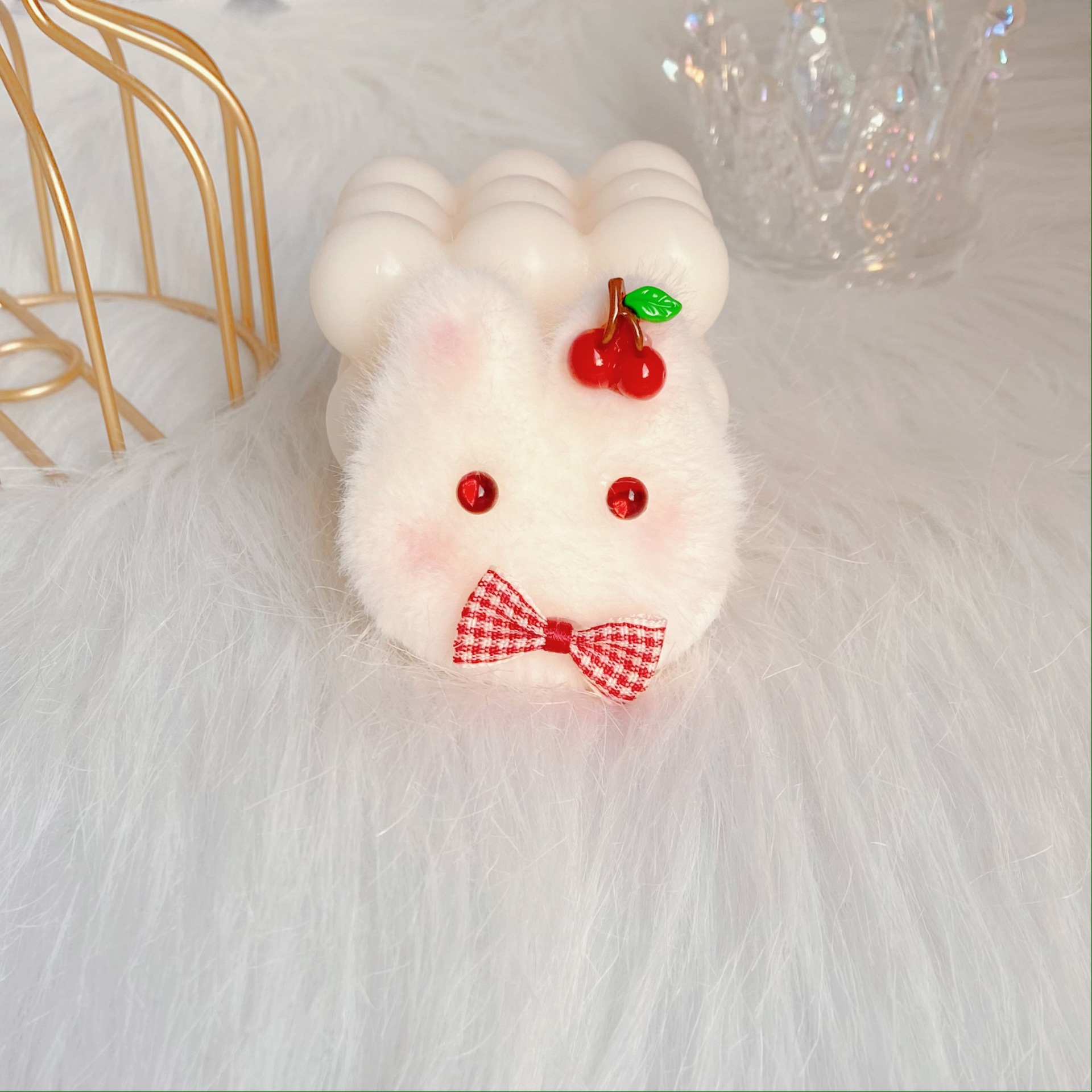 3#立体桜リボンウサギカモノハシクリップ