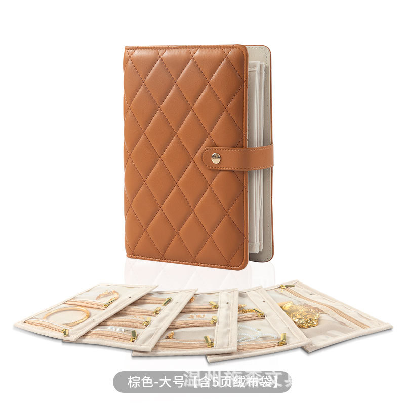 ブラウン【5ページ入りベルベットバッグ付き】