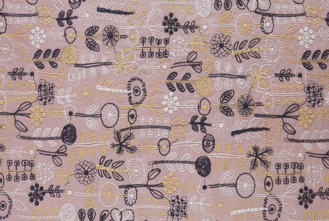 E20368 ピンク(幅120cm 綿90% 麻10%)