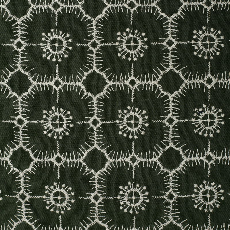 E20929-C グリーン（ドア幅125cm、綿70％、麻30％）