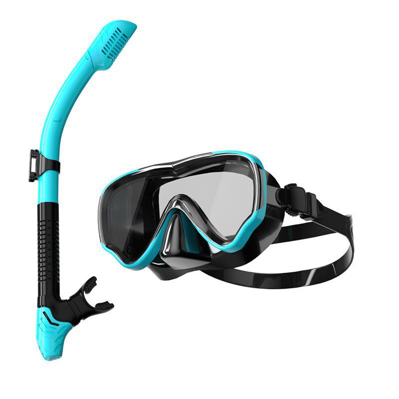 300 液体黒と緑のダイビング ゴーグル + 黒と緑のシュノーケル