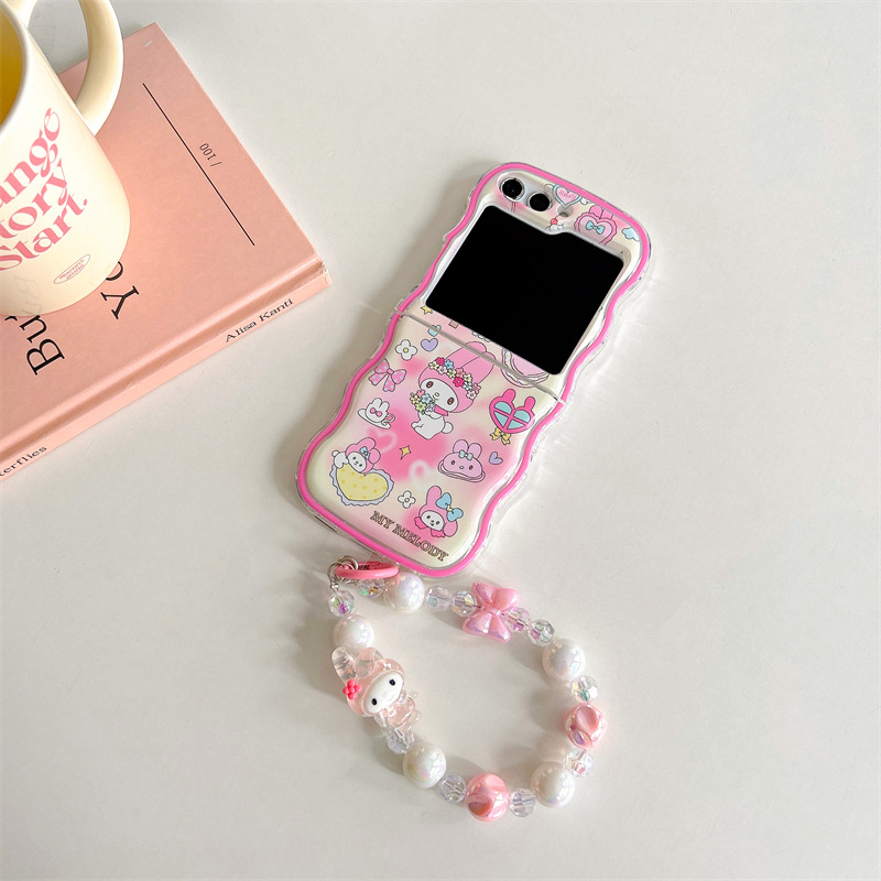 花を持つ美楽ティ (波) + ブレスレット