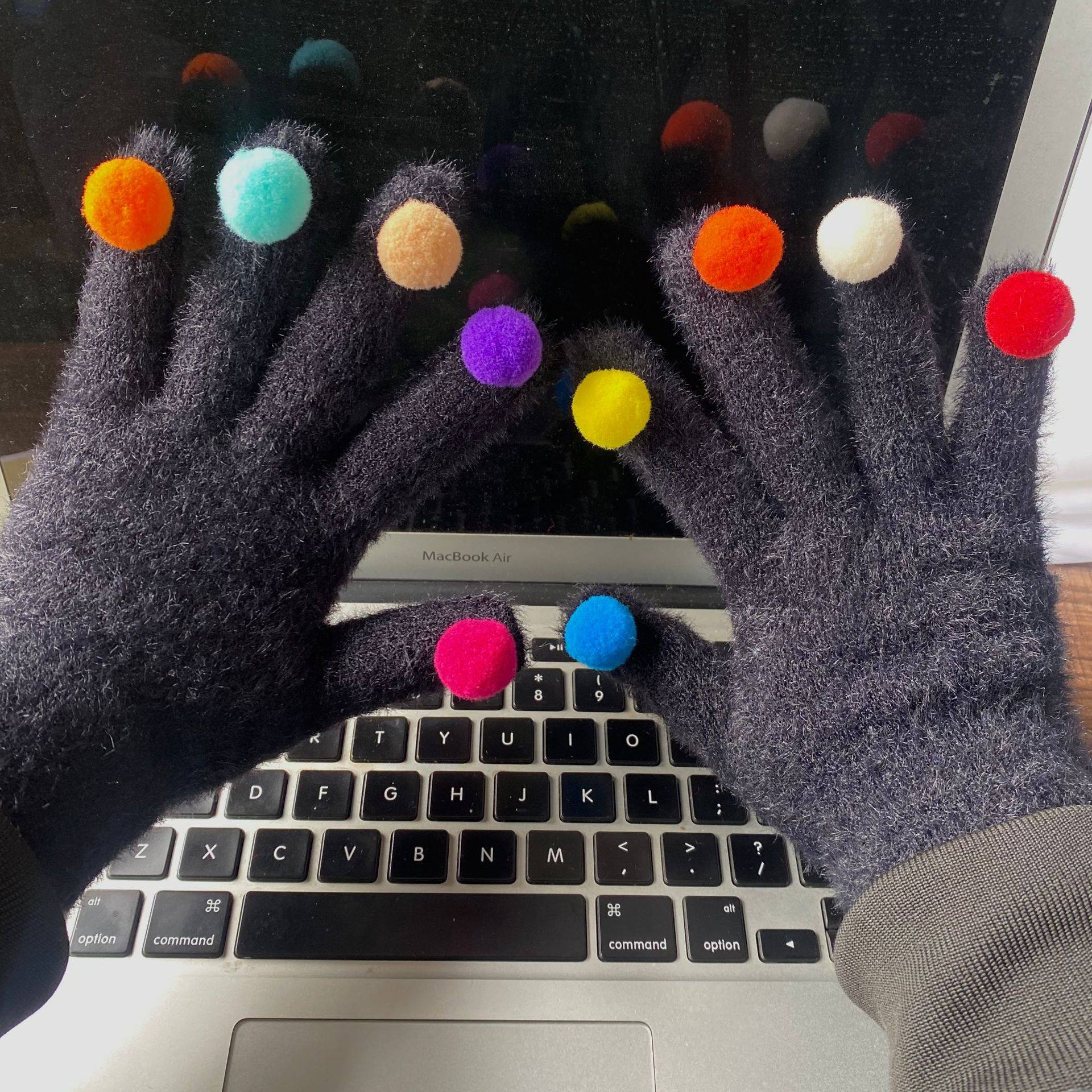 ミンクファー ブラック【毛玉ランダムカラー】