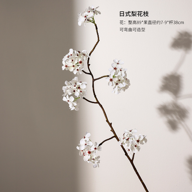 梨の花枝/白