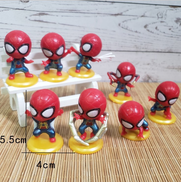 Q版スパイダーヒーロー 8個パック