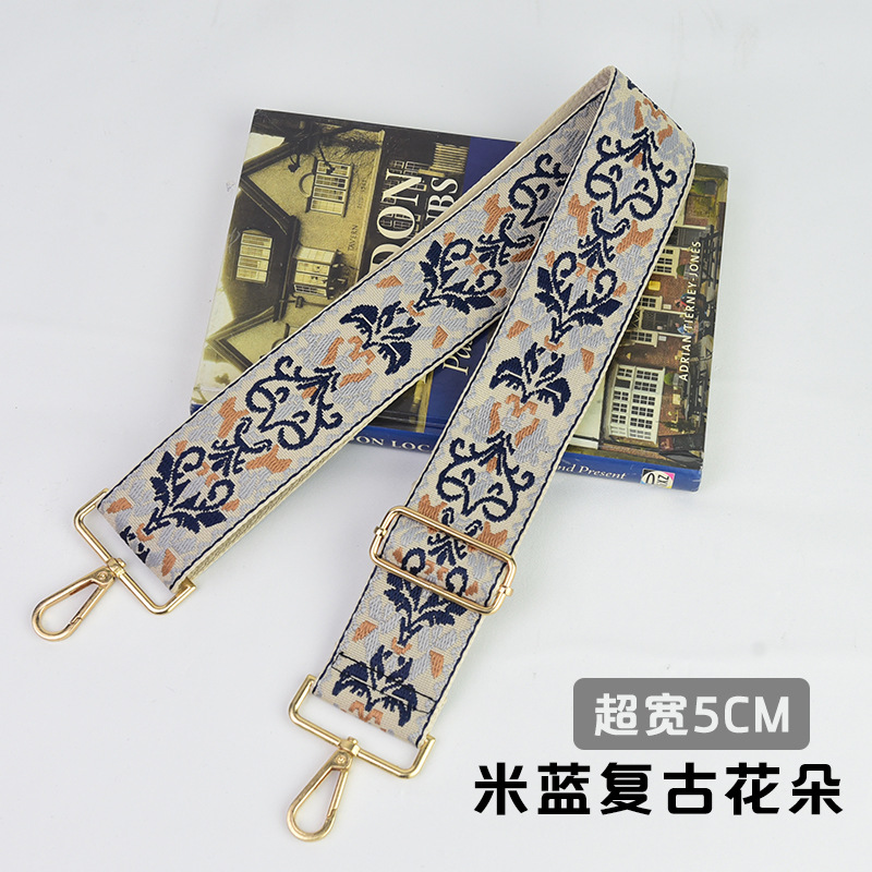 ベージュのレトロなパターン (超幅広 5CM)