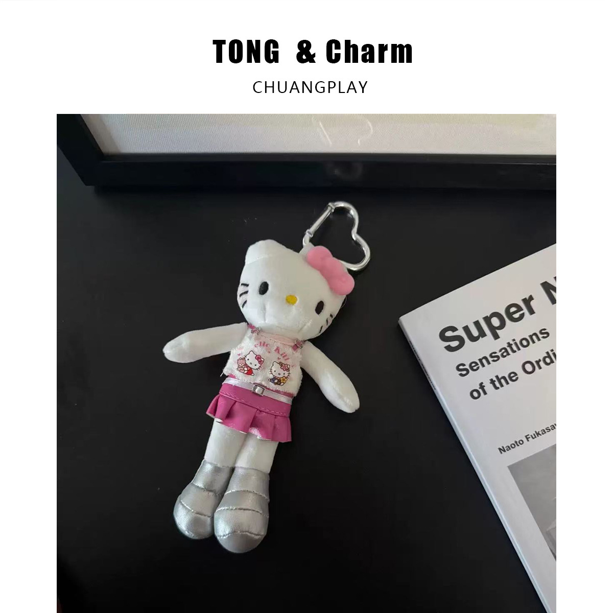 ピンクスイートクールな長脚KT【ラブキーホルダースタイル】