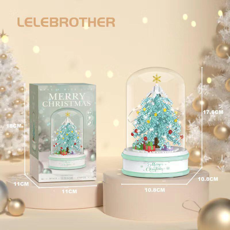 グリーンクリスマスツリーオルゴールライト+ダストカバー276個