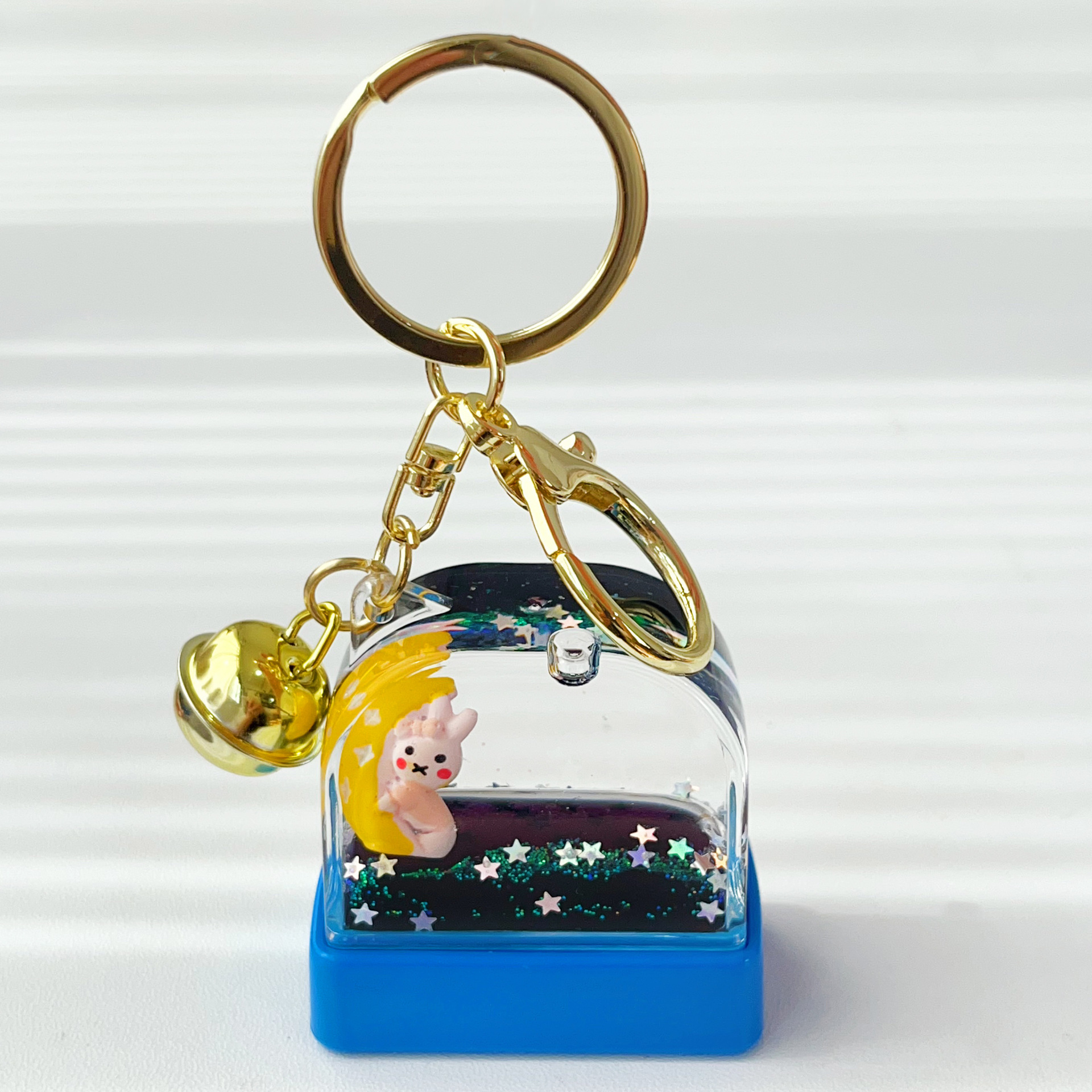 うさぎ人形キーホルダースタンプ・黒（刻印なし）