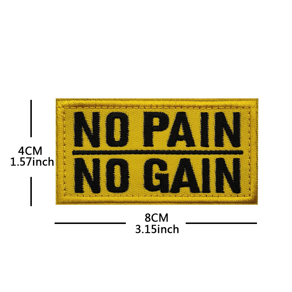 V01433-3 痛みも利益もありません、努力すれば得られます（黄色の布と黒）