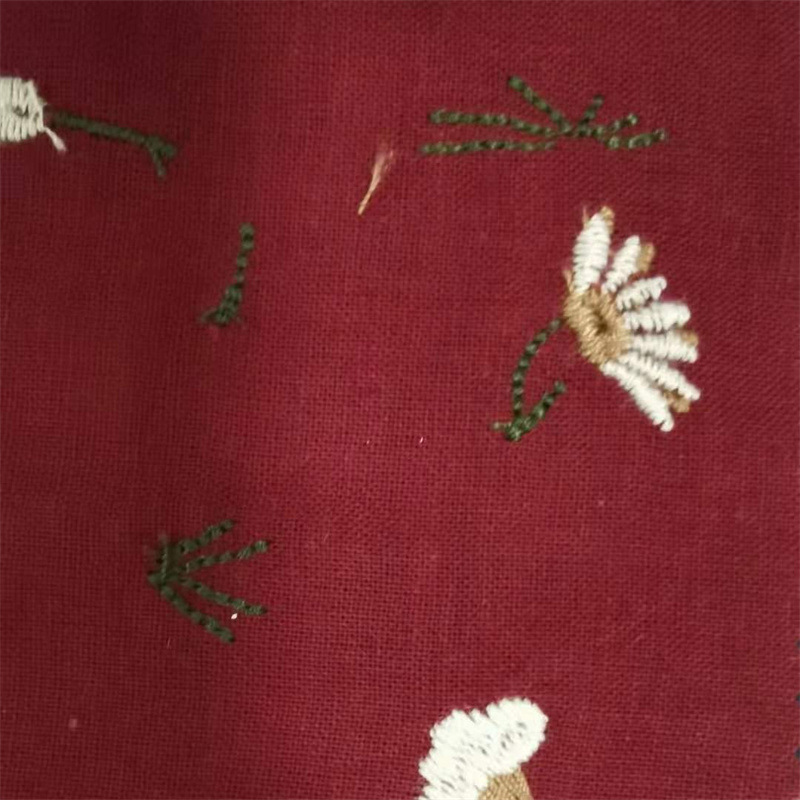 E8862-A バーガンディ（幅120cm、ラミーコットン）