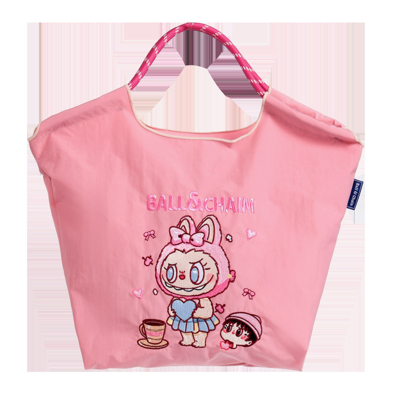 粉色爱心拉布布+红色肩带