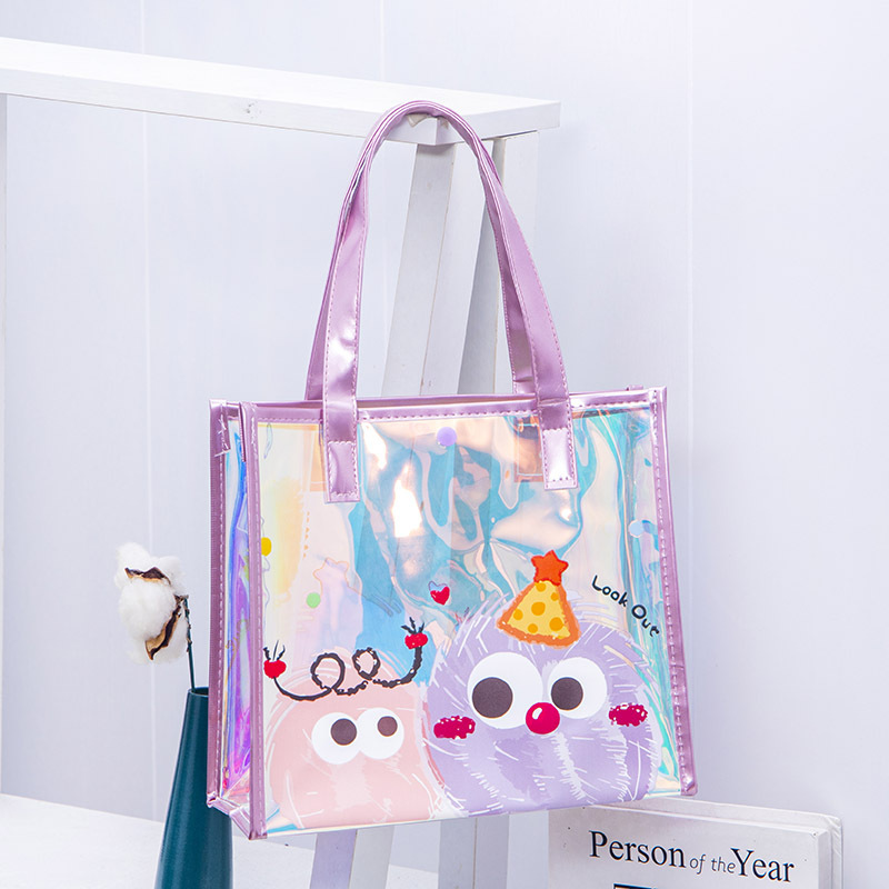 26*24*12cm;19;ピンクと紫のファーボール