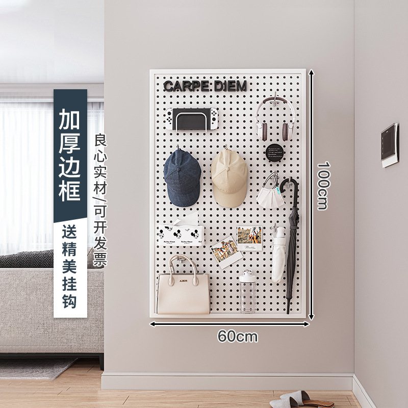 100×60cm-ホワイト フック10個付き