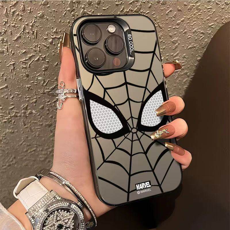 カラフルなシルバーシェル-ブラック-スパイダーマン TYU