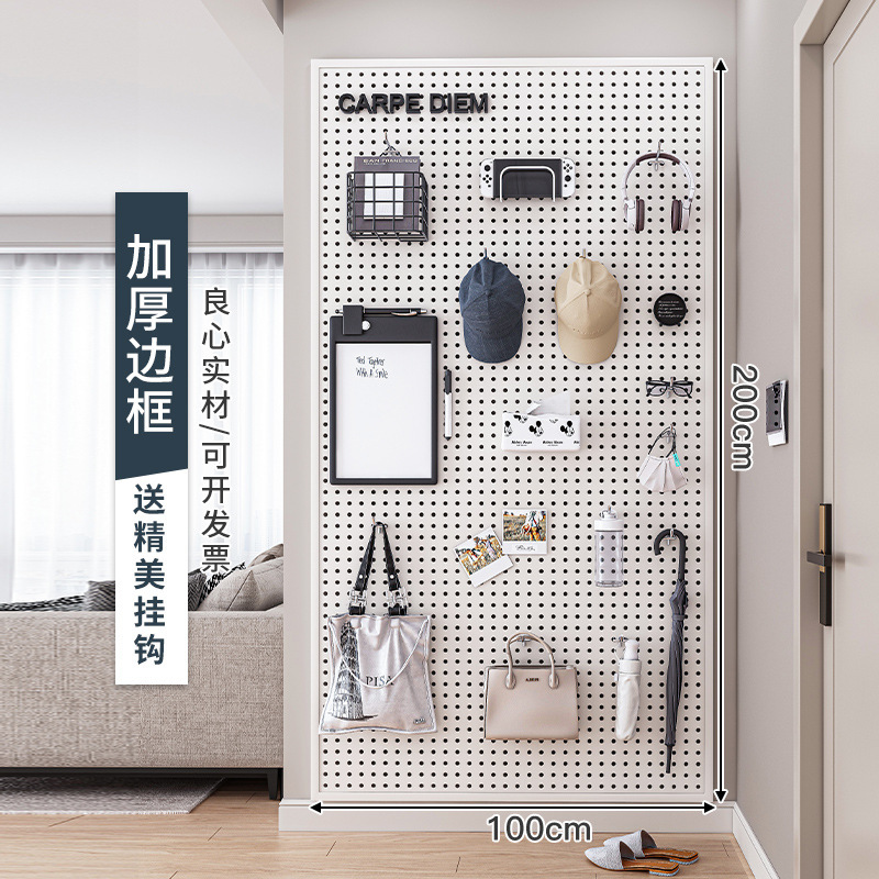 200×100cm-ホワイト フック10個付き