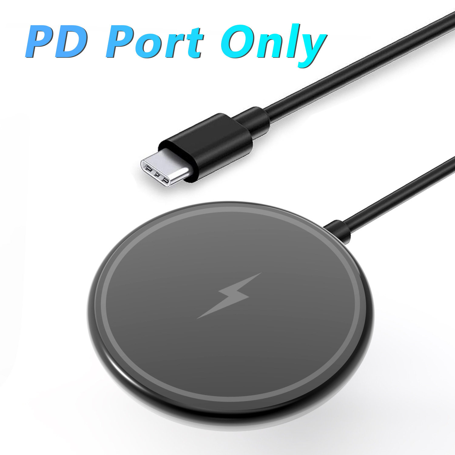 [PDインターフェース] 携帯電話/ヘッドフォンのワイヤレス充電 - ブラック