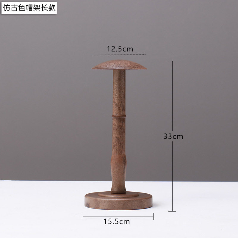 アンティークカラーのロングハットラック