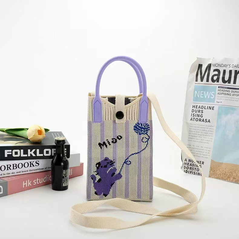 【シリコン+ショルダーストラップ】パープルキャット