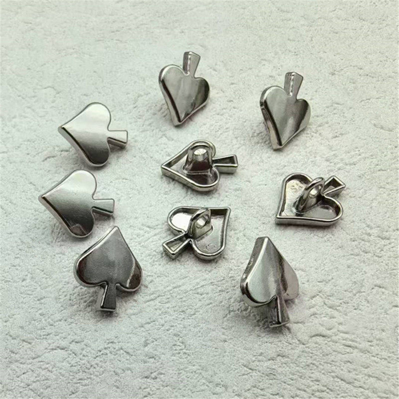 22L=14MM*スペードハート*ブライトシルバー