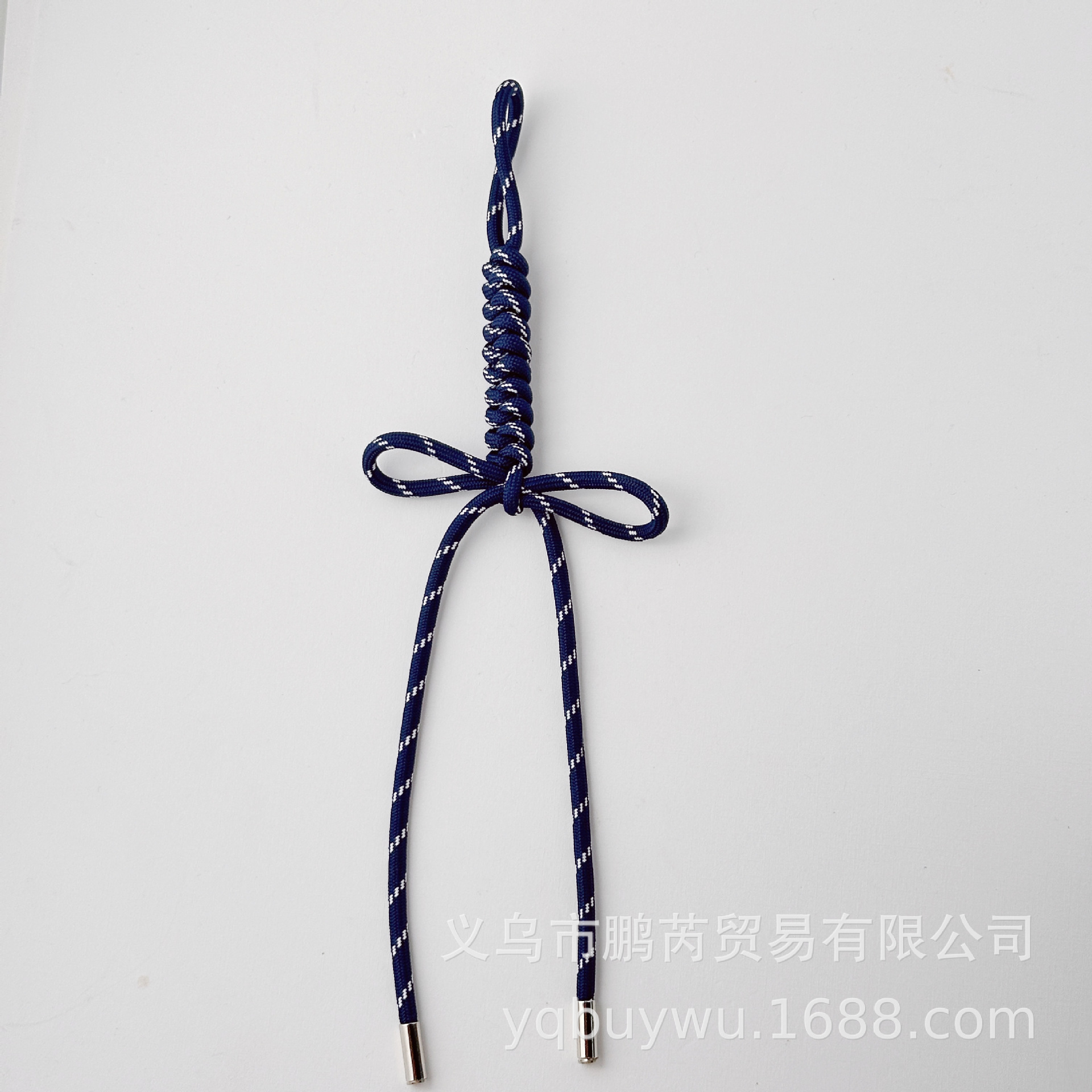 ネイビーブルーダイヤモンドリボン完成品 約25cm