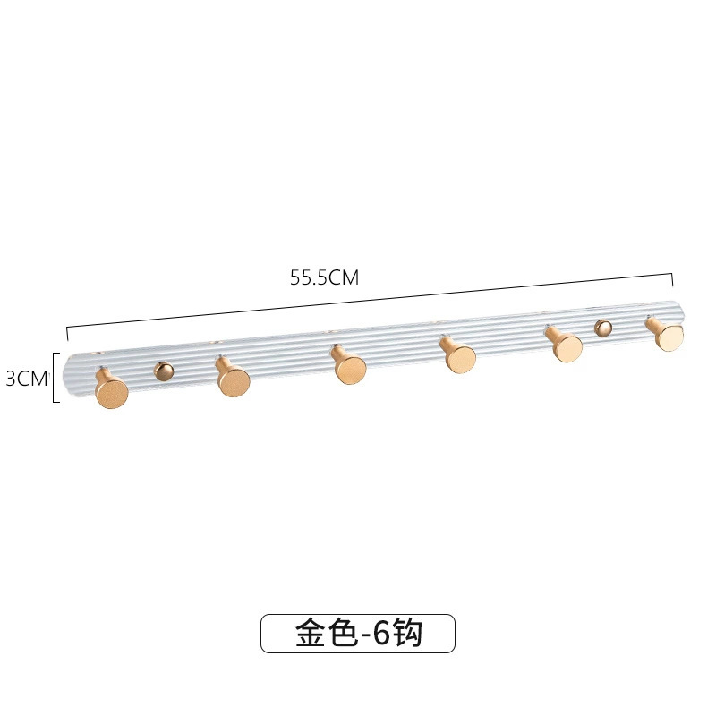 パンチング・パンチング不要 - アクリルゴールド6列フック(返品・交換不可)