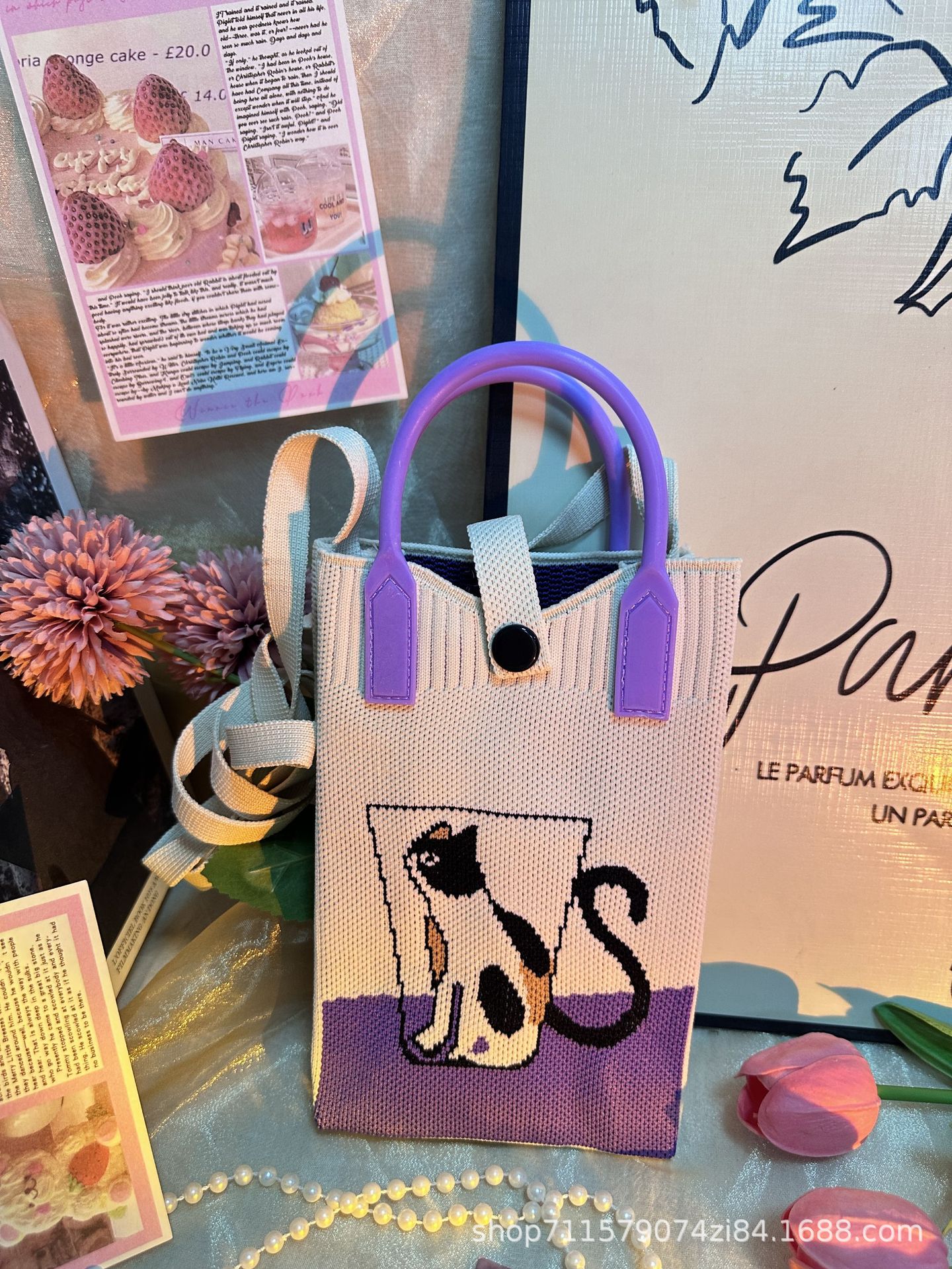 【シリコン+ショルダーストラップ】カップキャット