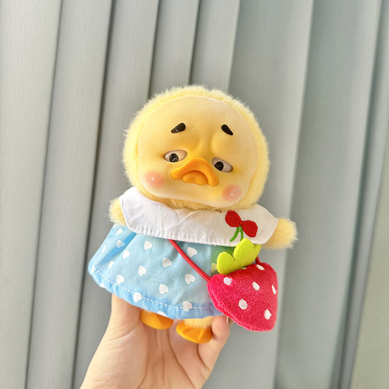 20cmブルー水玉ストロベリーショルダーバッグ